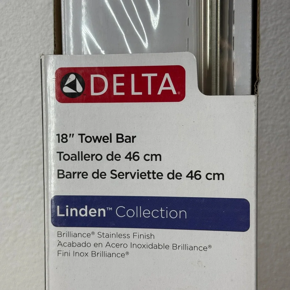 Delta Linden 18 Inch Towel Bar Brilliance Stainless Wall Mount 79418-SS NEW